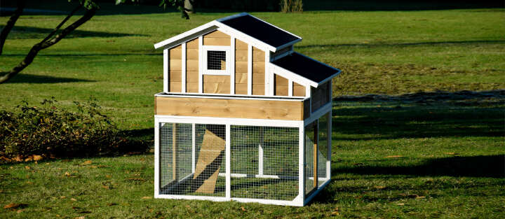 dobar Huehnerstall mit Gehege Salatbeet Legebox 1700x740